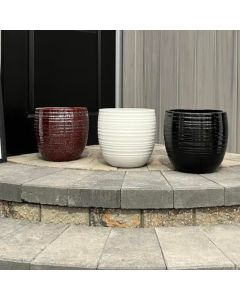 Ceramic Glazed Modern Garden Pot 12"