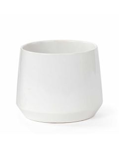 Pot Round Ceramic Icon 2.75"x3.25" White